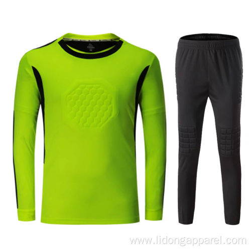 Wholesale 100 Polyester Long Sleeve Goalkeeper Soccer Jersey
